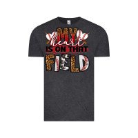 Vintage Black my heart is on that field baseball Vintage Tee - RanaPortraitStore