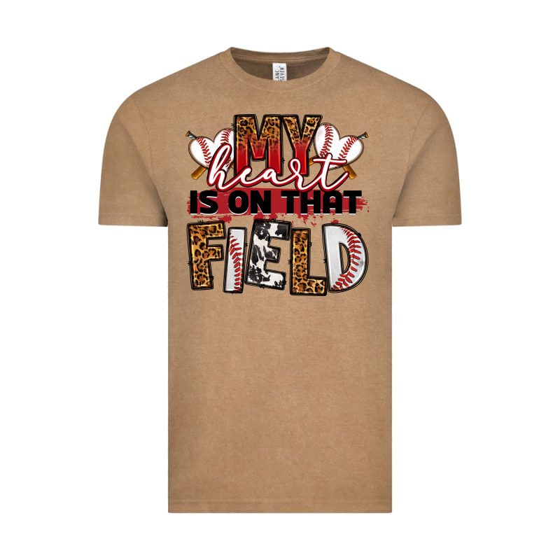 My Heart Is On That Field Baseball Vintage Tee by RanaPortraitStore | Teevron