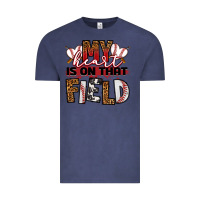 Vintage Denim my heart is on that field baseball Vintage Tee - RanaPortraitStore
