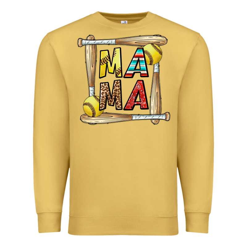 Softball Mama Premium Sweatshirt by CowhideDigitalArt | Teevron