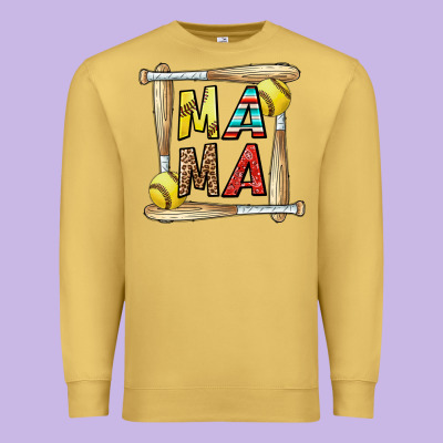 Softball Mama Premium Sweatshirt Designed By Cowhidedigitalart