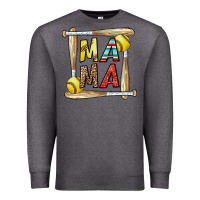 Charcoal Heather softball mama Premium Sweatshirt - CowhideDigitalArt
