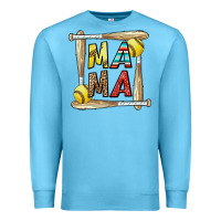 Ocean Blue softball mama Premium Sweatshirt - CowhideDigitalArt