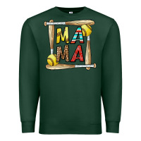 Sports Green softball mama Premium Sweatshirt - CowhideDigitalArt