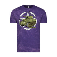 Cloud Purple Sherman M4A1 WWII Army Tank History Vintage Vintage Tee - longCreatives
