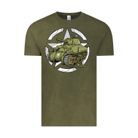 Vintage Olive Sherman M4A1 WWII Army Tank History Vintage Vintage Tee - longCreatives