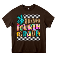 Chocolate Brown team fourth grade Heavy Core Tee - NancyCooperArtShop