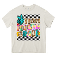 Cream team fourth grade Heavy Core Tee - NancyCooperArtShop