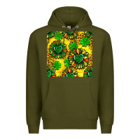 Army Green St. Patrick's sunflower seamless pattern Premium Hoodie - BundleAndBundleShop