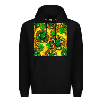Black St. Patrick's sunflower seamless pattern Premium Hoodie - BundleAndBundleShop