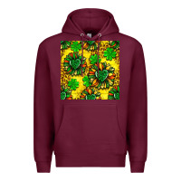 Burgundy St. Patrick's sunflower seamless pattern Premium Hoodie - BundleAndBundleShop