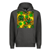 Charcoal Heather St. Patrick's sunflower seamless pattern Premium Hoodie - BundleAndBundleShop