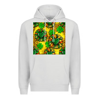 Dove Grey St. Patrick's sunflower seamless pattern Premium Hoodie - BundleAndBundleShop