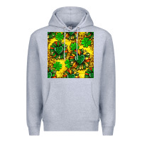 Heather Grey St. Patrick's sunflower seamless pattern Premium Hoodie - BundleAndBundleShop