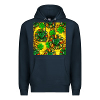 Navy St. Patrick's sunflower seamless pattern Premium Hoodie - BundleAndBundleShop