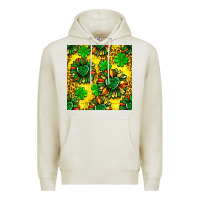 Oatmeal Heather St. Patrick's sunflower seamless pattern Premium Hoodie - BundleAndBundleShop