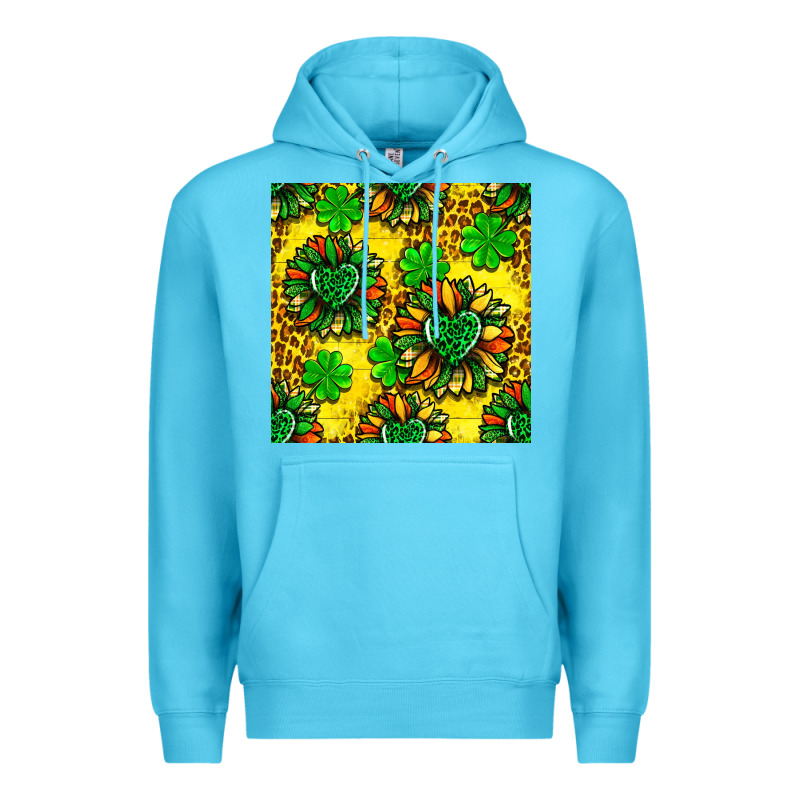 St. Patrick's Sunflower Seamless Pattern Premium Hoodie by BundleAndBundleShop | Teevron