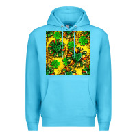 Ocean Blue St. Patrick's sunflower seamless pattern Premium Hoodie - BundleAndBundleShop