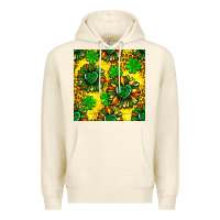 Sandshell St. Patrick's sunflower seamless pattern Premium Hoodie - BundleAndBundleShop