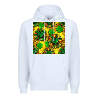White St. Patrick's sunflower seamless pattern Premium Hoodie - BundleAndBundleShop