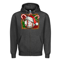 Baseball Christmas Zipper Hoodie | Teevron