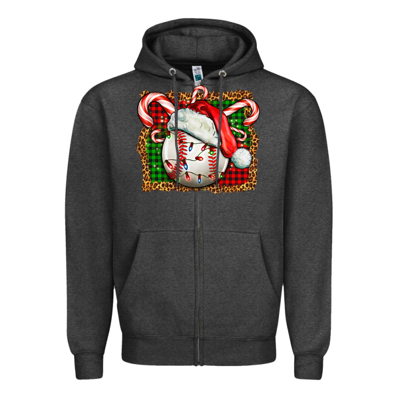 Baseball Christmas Zipper Hoodie by FaDigitalArtStudio | Teevron