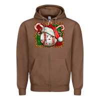 Chestnut baseball christmas Zipper Hoodie - FaDigitalArtStudio