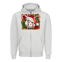 Dove Grey baseball christmas Zipper Hoodie - FaDigitalArtStudio