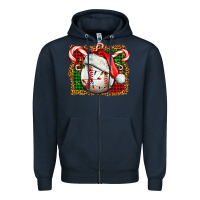 Navy baseball christmas Zipper Hoodie - FaDigitalArtStudio