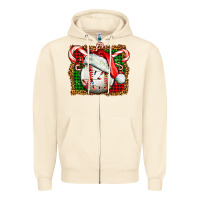 Sandshell baseball christmas Zipper Hoodie - FaDigitalArtStudio