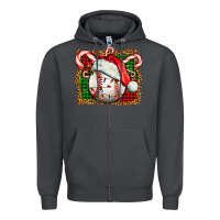 Smoke baseball christmas Zipper Hoodie - FaDigitalArtStudio