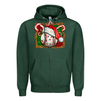 Sports Green baseball christmas Zipper Hoodie - FaDigitalArtStudio