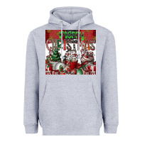 Heather Grey merry Christmas Heavyweight Hoodie - CowhideDigitalArt