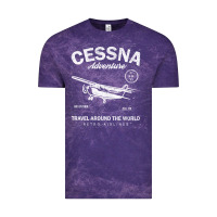 Cloud Purple cessna distressed Vintage Tee - longCreatives