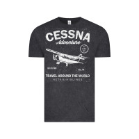 Vintage Black cessna distressed Vintage Tee - longCreatives