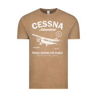 Vintage Coffee cessna distressed Vintage Tee - longCreatives