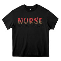 Black christmas nurse Heavy Core Tee - MaliasSmallBusiness