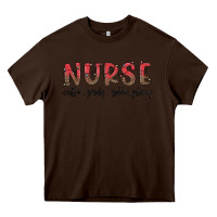 Chocolate Brown christmas nurse Heavy Core Tee - MaliasSmallBusiness