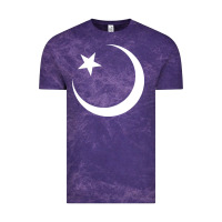 Cloud Purple Islam Symbol Design white Vintage Tee - longCreatives