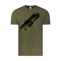Vintage Olive Gears of war lancer Vintage Tee - longCreatives