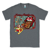 Charcoal Heather Merry Christmas Lips Santa Classic Tee - Bettercallsaul