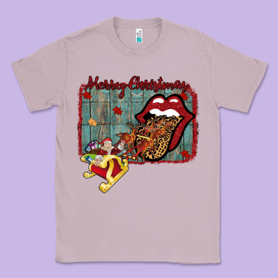 Merry Christmas Lips Santa Classic Tee Designed By Bettercallsaul
