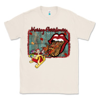 Natural Merry Christmas Lips Santa Classic Tee - Bettercallsaul