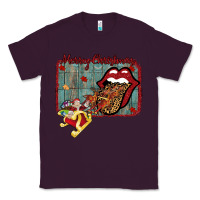 Plum Merry Christmas Lips Santa Classic Tee - Bettercallsaul