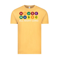 Vintage Mustard House Music All Night Long Ravers Vintage Tee - longCreatives