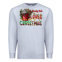 Heather Grey afamilytloveschristmas Premium Sweatshirt - CowhideDigitalArt