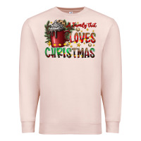 Pale Pink afamilytloveschristmas Premium Sweatshirt - CowhideDigitalArt