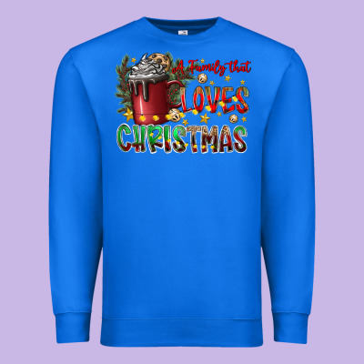 Afamilytloveschristmas Premium Sweatshirt Designed By Cowhidedigitalart
