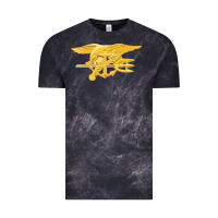 Cloud Black Navy Seals badge Vintage Tee - longCreatives