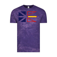 Cloud Purple Newfoundland and Labrador Flag - 3 Color Vintage Tee - longCreatives